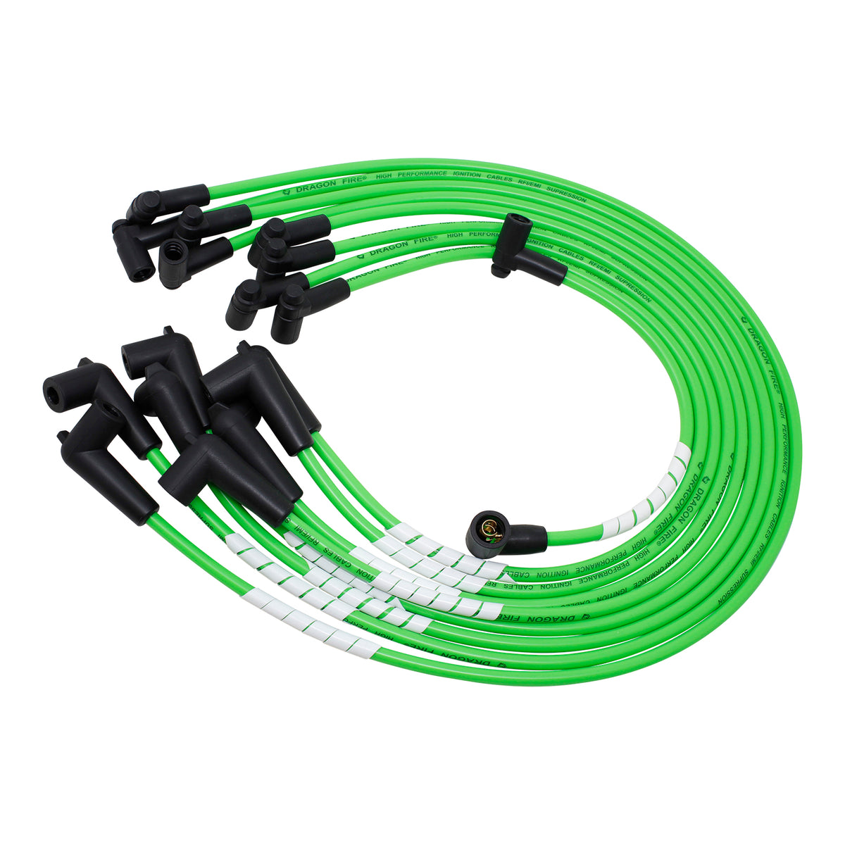 PW350-GR Plug wires, Direct Fit, Silicone, LIME GREEN