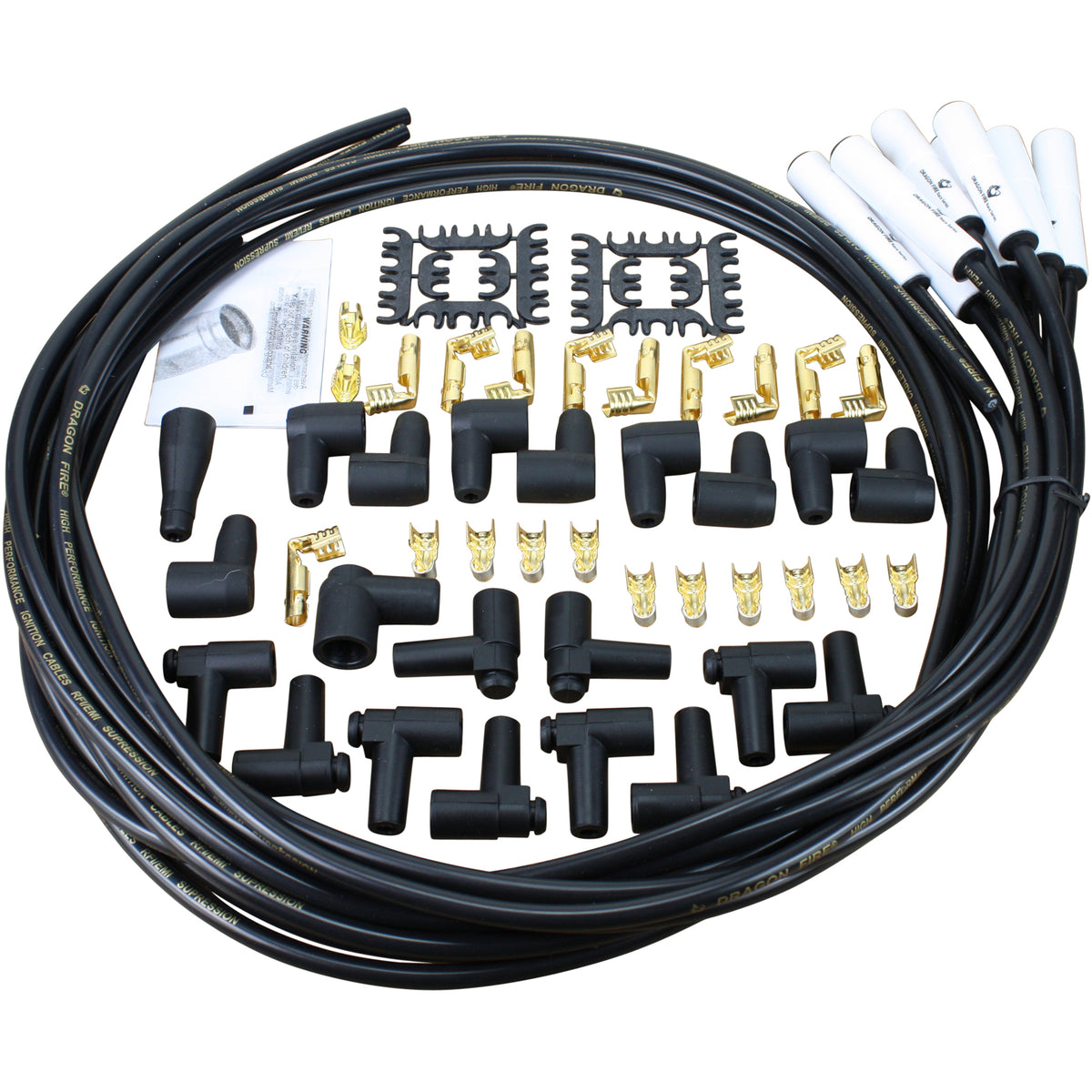 SPW2002WC-BK Plug wires, Universal Cut-to-Fit, Ceramic, BLACK
