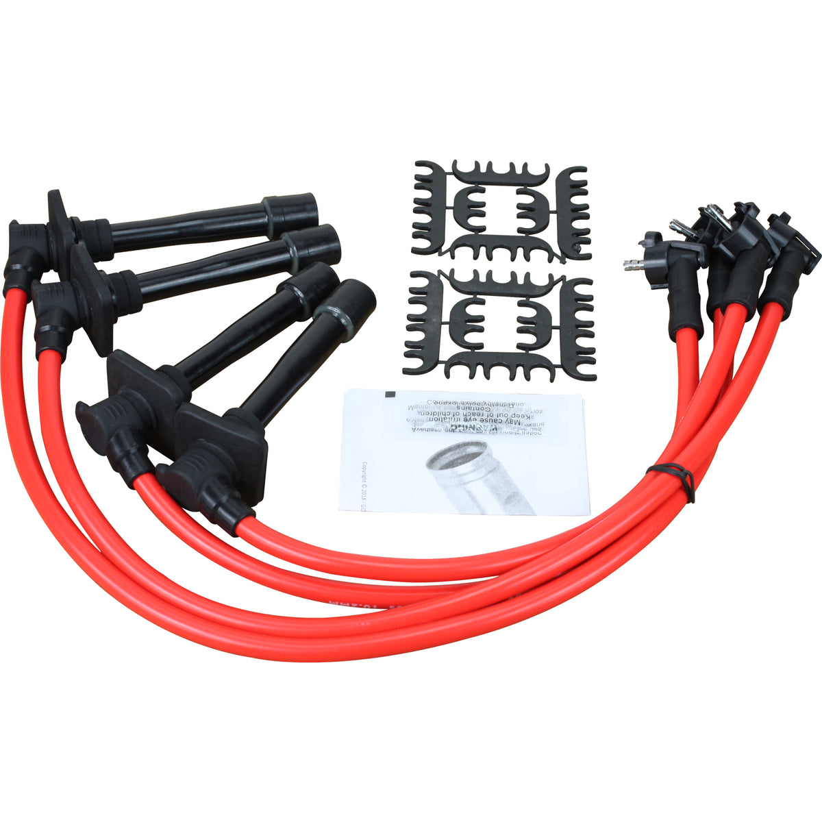 PWJ140 Plug wires, Direct Fit, Silicone, RED