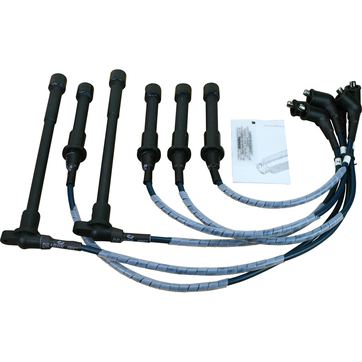PWJ185 Plug wires, Direct Fit, Silicone, BLACK