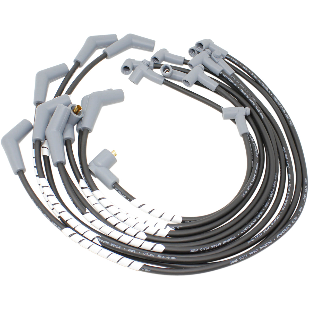 PWJ103-ECO Plug wires, Direct Fit, Silicone, BLACK