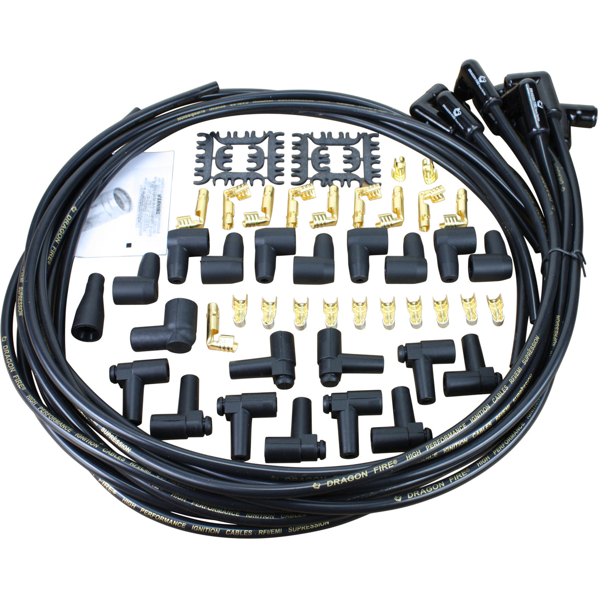 SPW2001BC-BK Plug wires, Universal Cut-to-Fit, Ceramic, BLACK