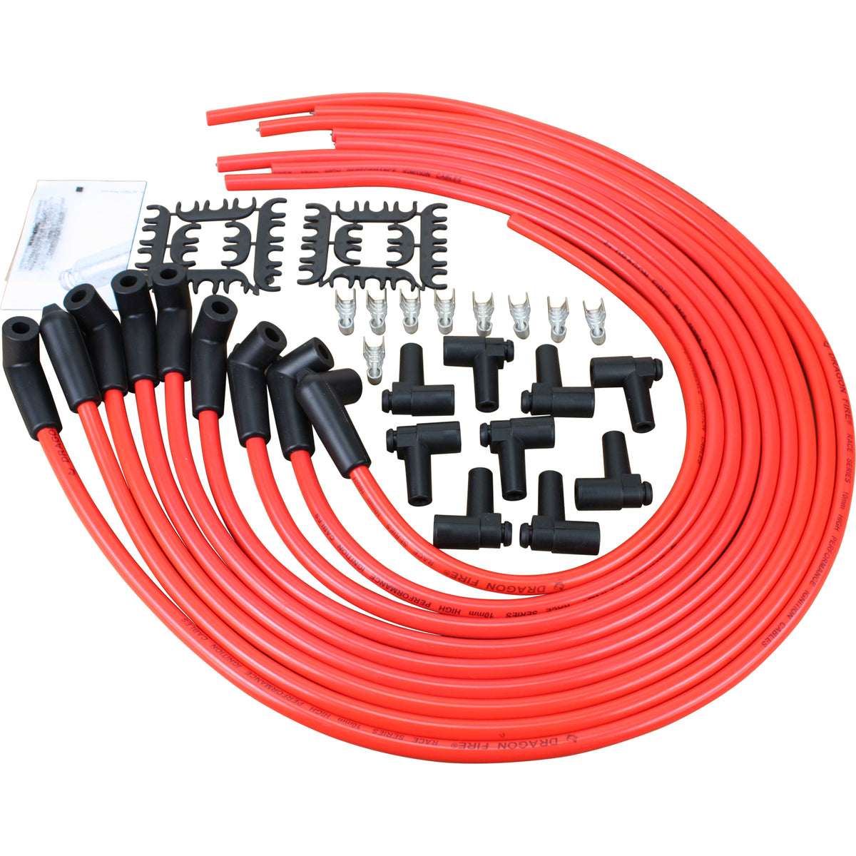 PW90ADJ-DF Plug wires, Universal Cut-to-Fit, Silicone, RED