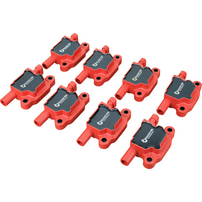 Coil Pack Set, 8pcs, Direct Fit, RED