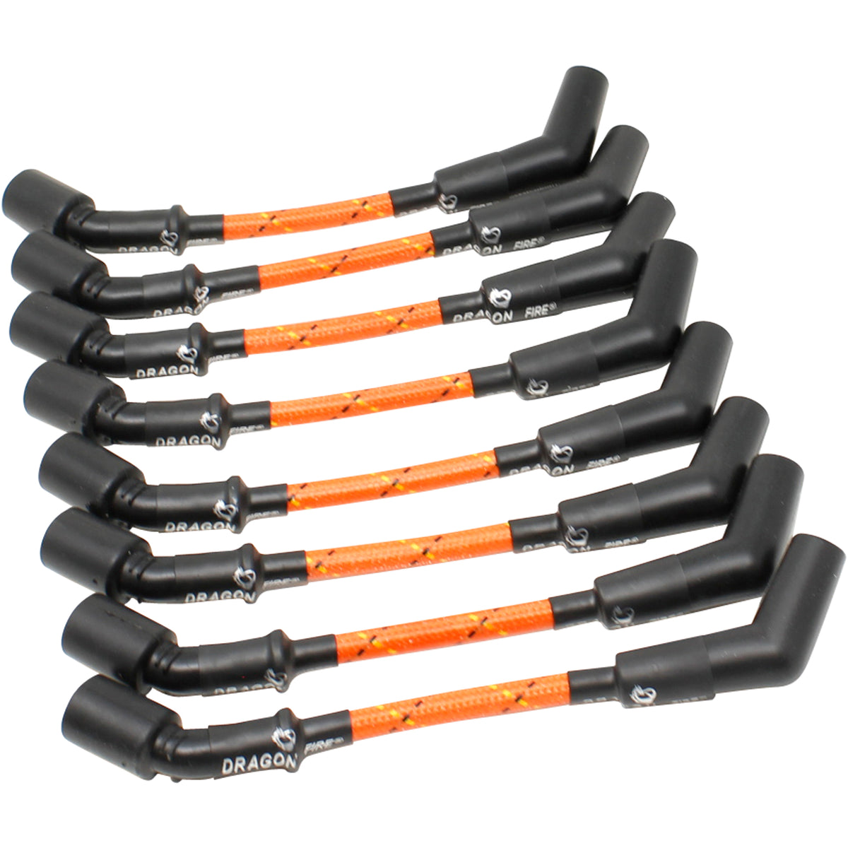 PWLS-OBR Plug wires, Direct Fit, Silicone, ORANGE BRAID