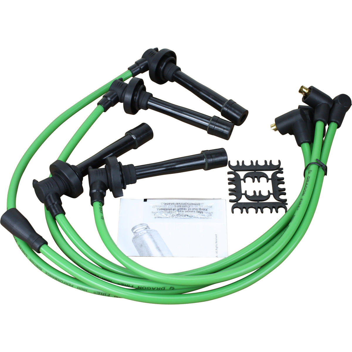 PWTD-DF-G Plug wires, Direct Fit, Silicone, LIME GREEN