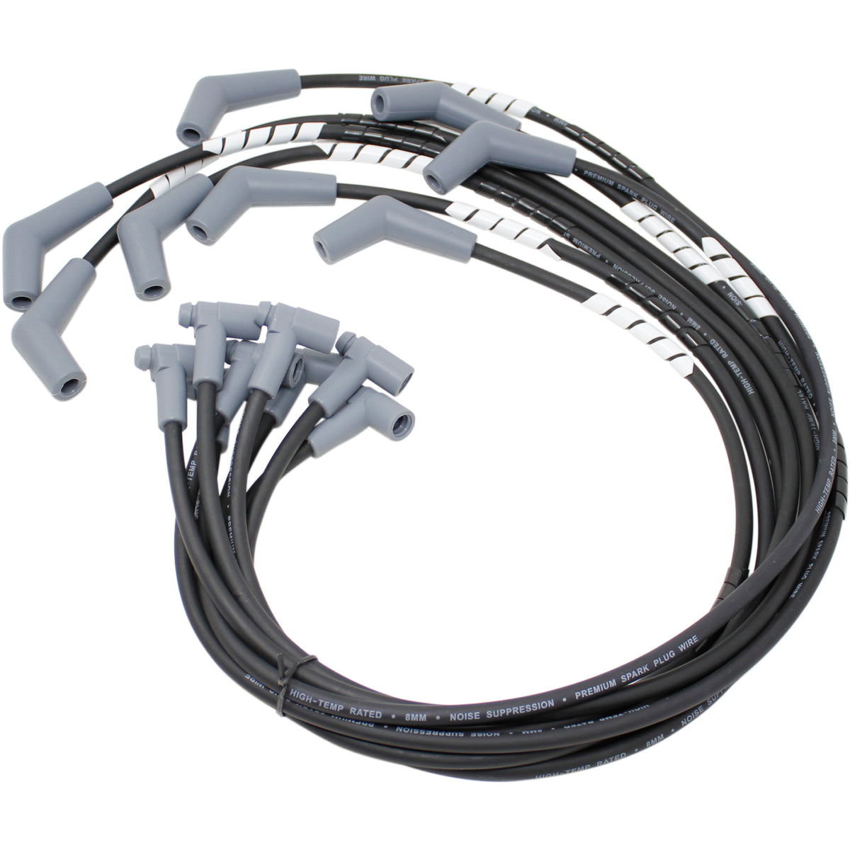 PWJ112-ECO Plug wires, Direct Fit, Silicone, BLACK