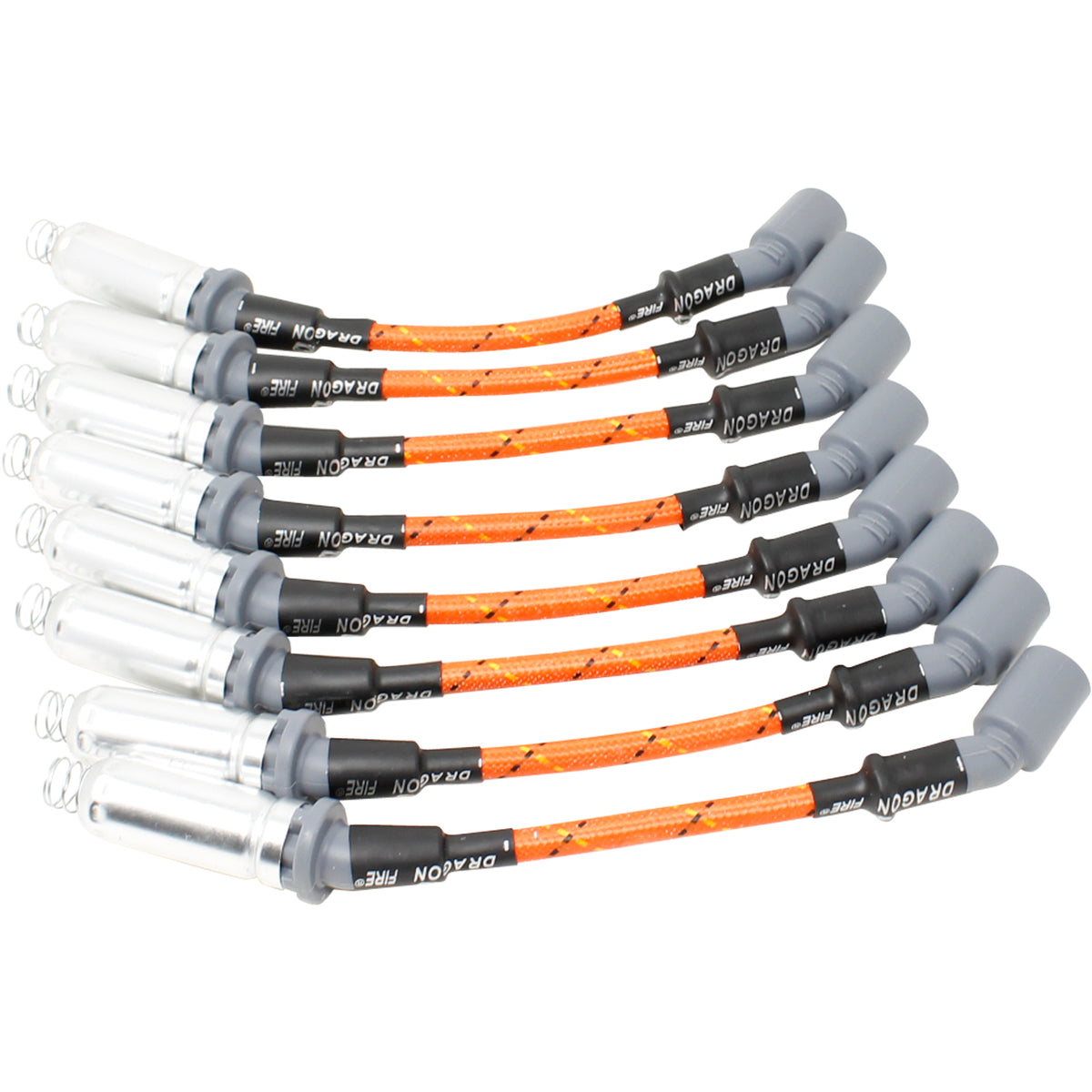 PWJ256-OBR Plug wires, Direct Fit, Silicone, ORANGE BRAID/BLACK TRACER