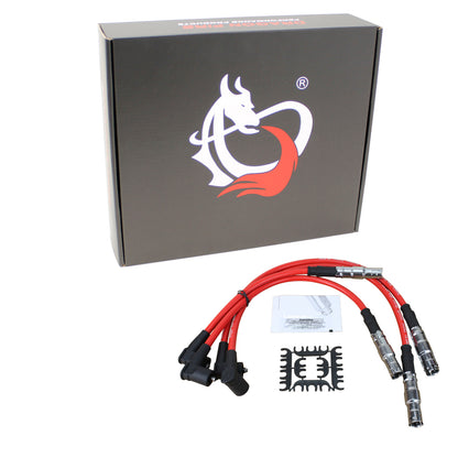 PWJ214 Plug wires, Direct Fit, Silicone, RED