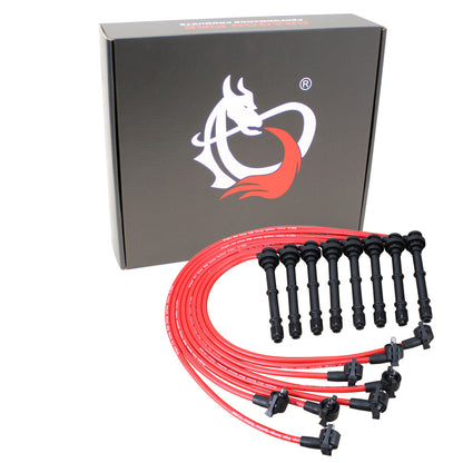PWJ142 Plug wires, Direct Fit, Silicone, RED