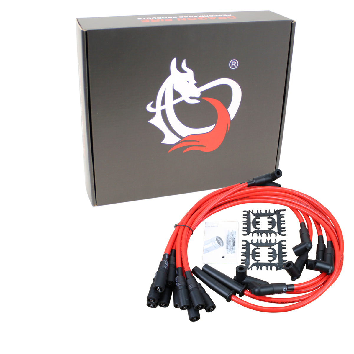 PWLT1-DF Plug wires, Direct Fit, Silicone, RED