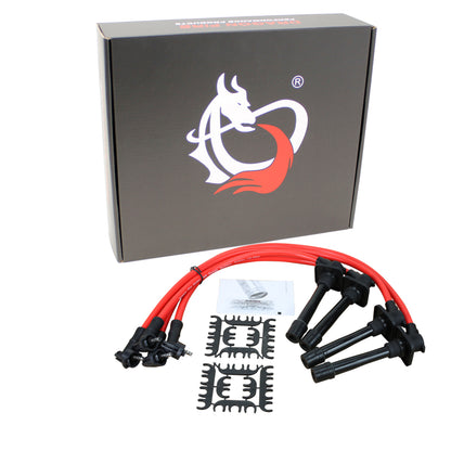 PWJ140 Plug wires, Direct Fit, Silicone, RED