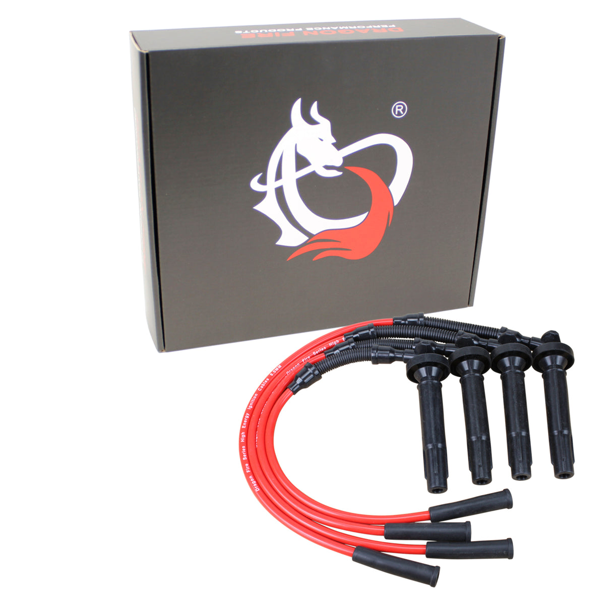 PWJ186 Plug wires, Direct Fit, Silicone, RED