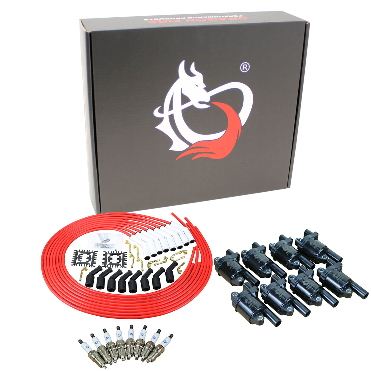 Kit-1410 Ignition Kit - Ceramic Plug Wires, Coils, Spark Plugs