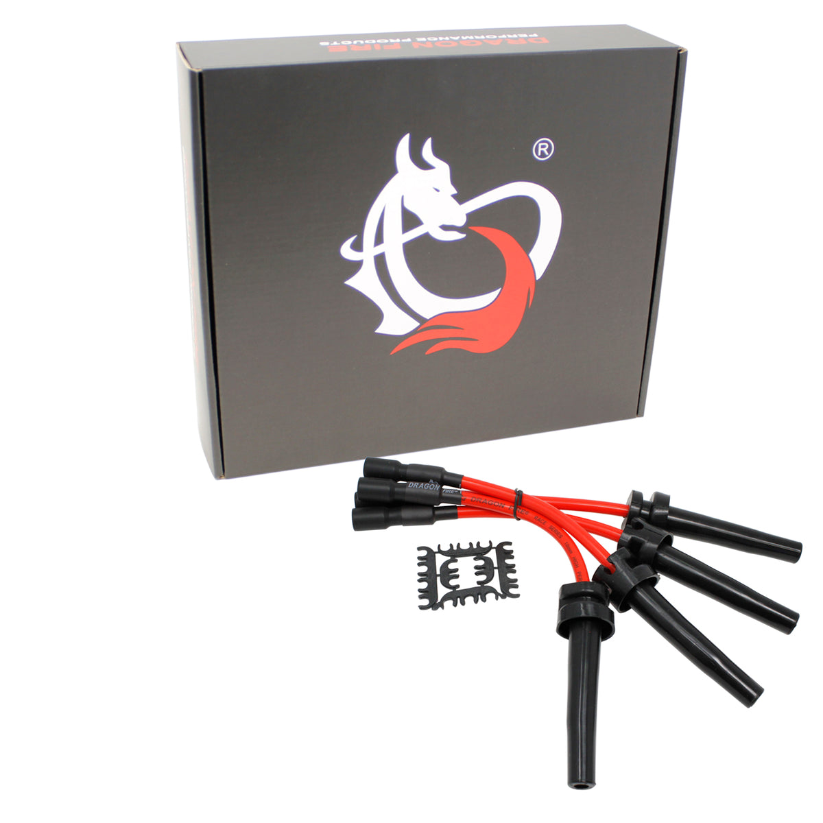 PWJ212 Plug wires, Direct Fit, Silicone, RED