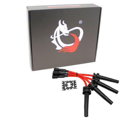 PWJ212 Plug wires, Direct Fit, Silicone, RED
