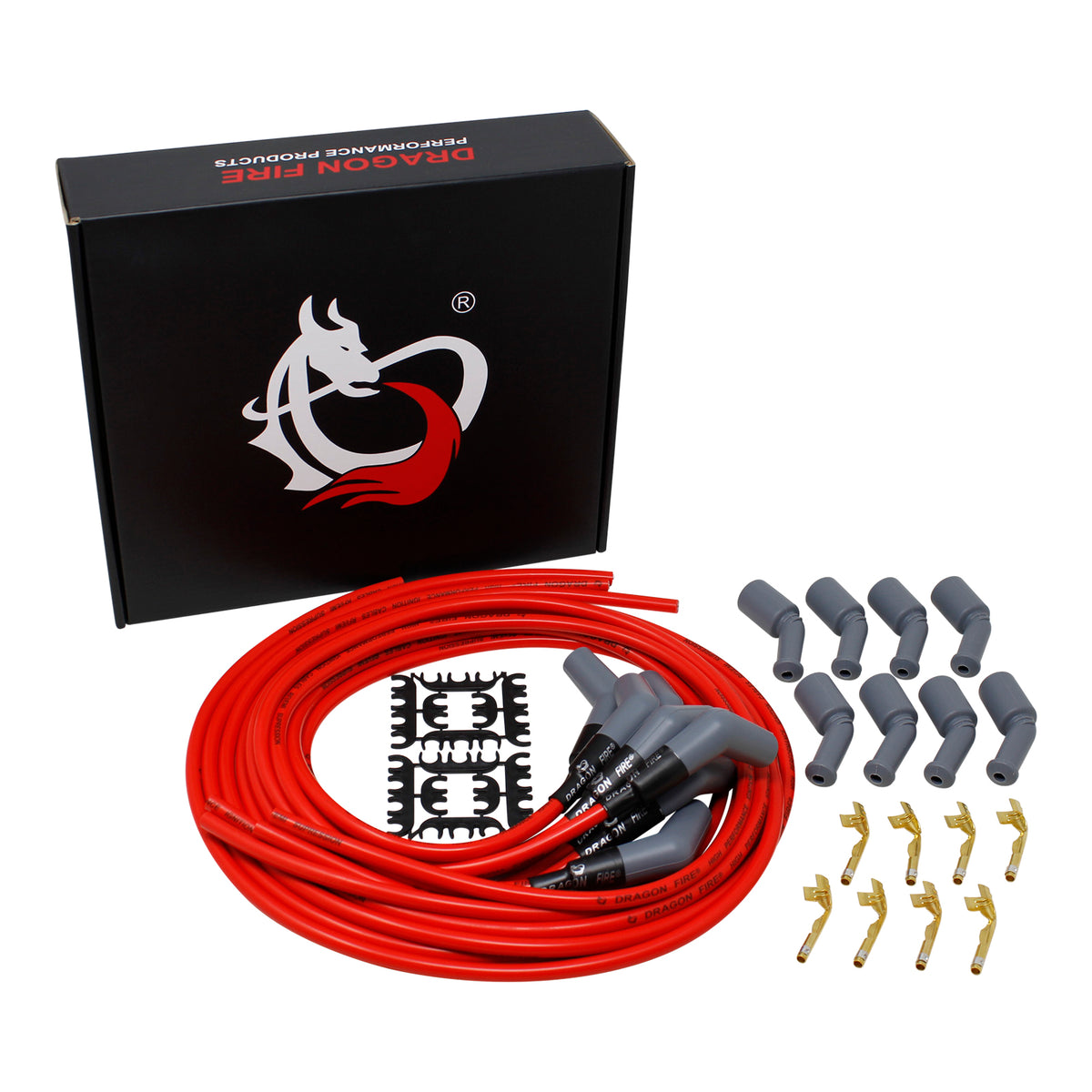 SPW1004-RD Plug wires, Universal Cut-to-Fit, Silicone, RED