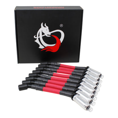 PWJ256-CRS Plug wires, Direct Fit, Silicone, RED