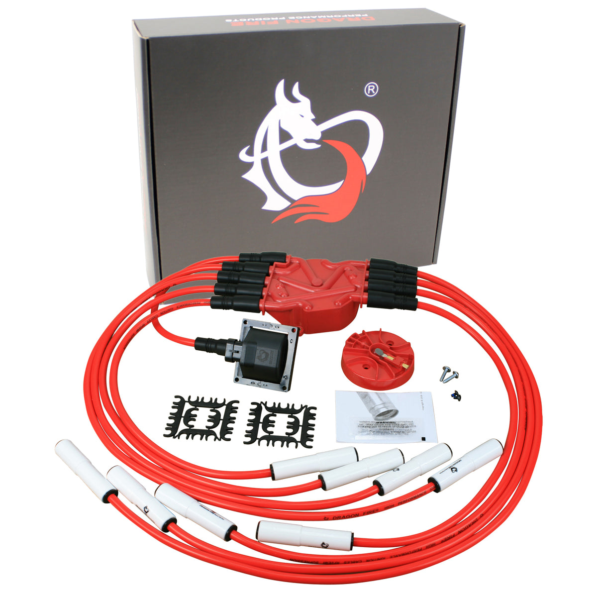 Kit-1242 Ignition Kit - Ceramic Plug Wires, Coil, Cap, Rotor