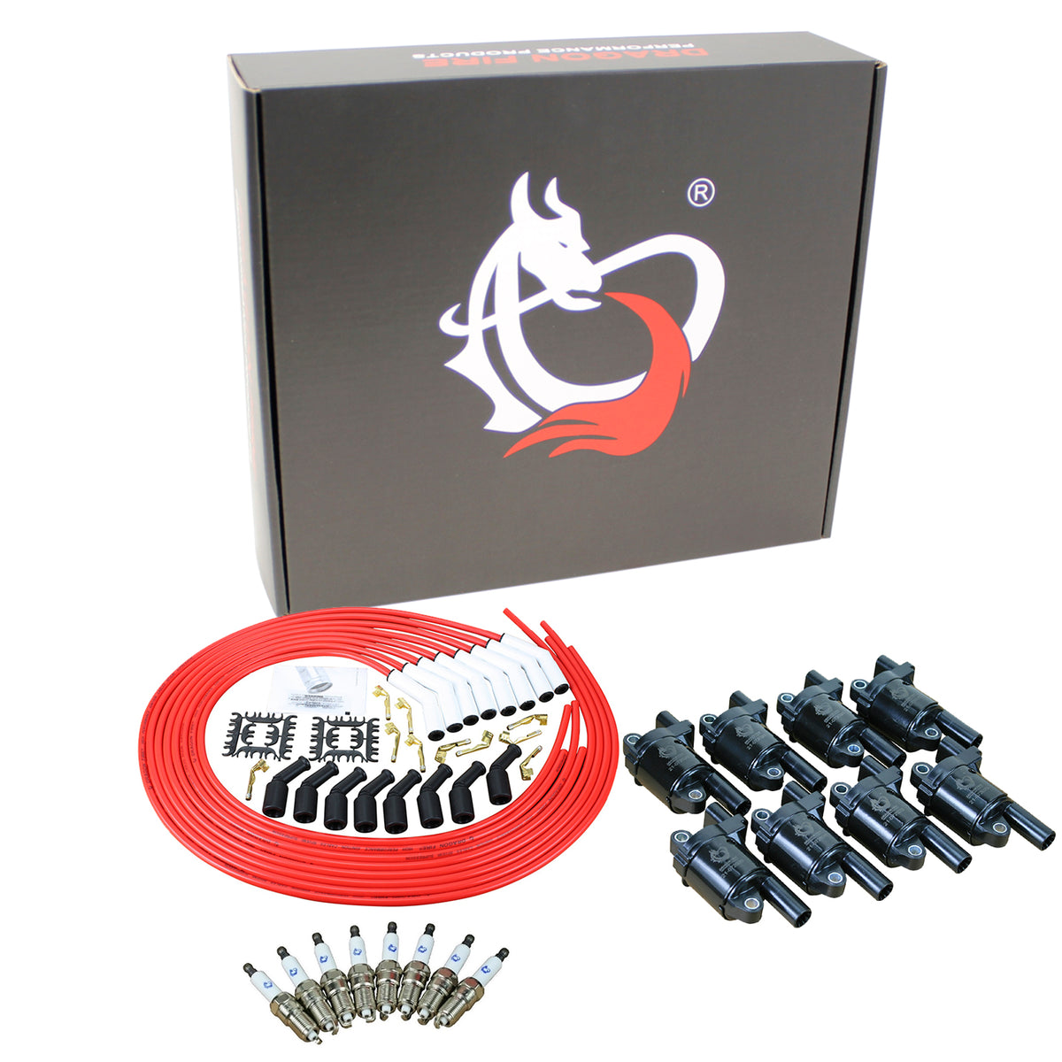 Kit-1440 Ignition Kit - Ceramic Plug Wires, Coils, Spark Plugs
