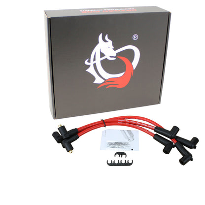 PWJ203 Plug wires, Direct Fit, Silicone, RED