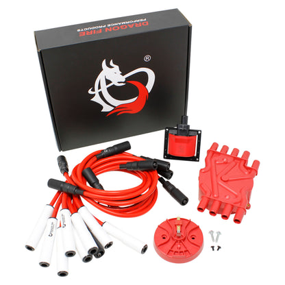 Kit-1573 Ignition Kit - Ceramic Plug Wires, Coil, Cap, Rotor