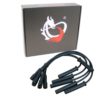PWJ143-OES Plug wires, Direct Fit, Silicone, BLACK
