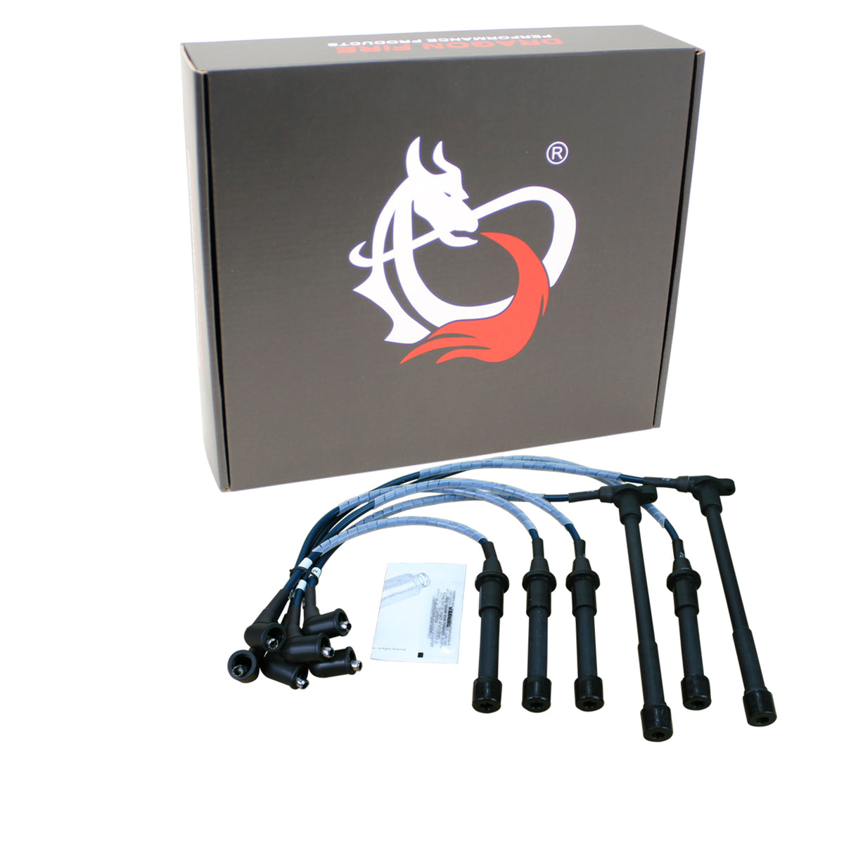 PWJ185 Plug wires, Direct Fit, Silicone, BLACK