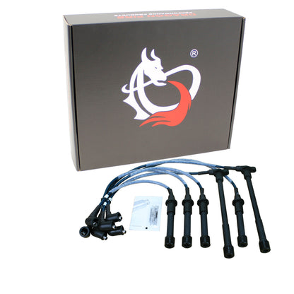 PWJ185 Plug wires, Direct Fit, Silicone, BLACK