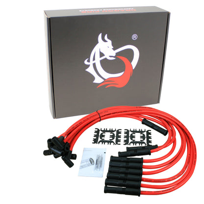 PW90STR-DF Plug wires, Universal Cut-to-Fit, Silicone, RED