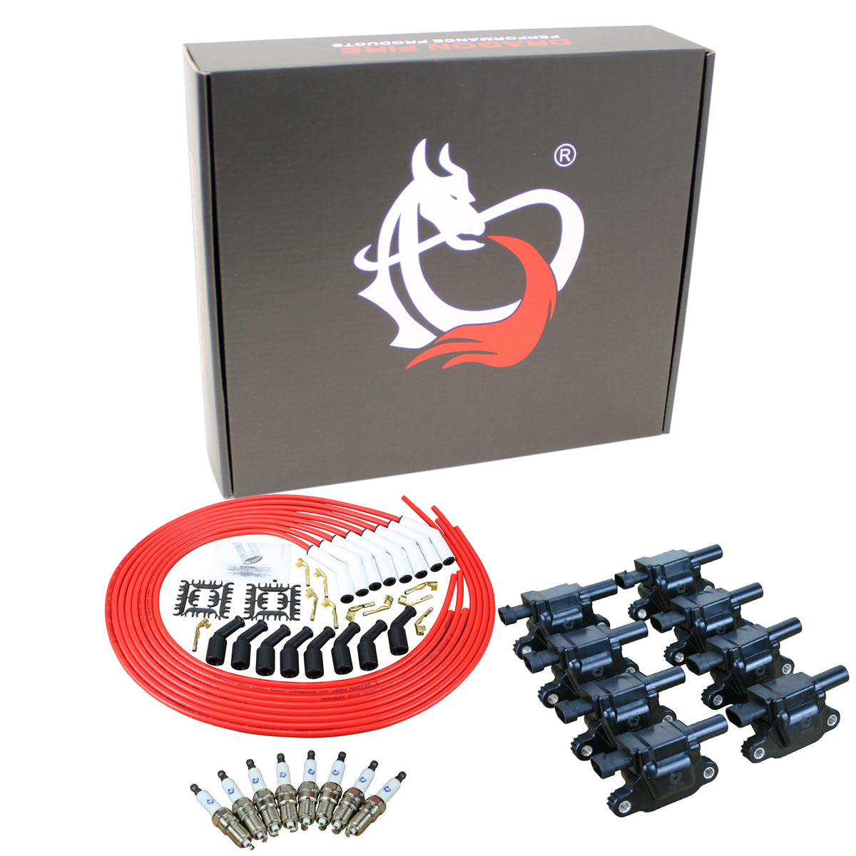 Kit-1372 Ignition Kit - Ceramic Plug Wires, Coils, Spark Plugs