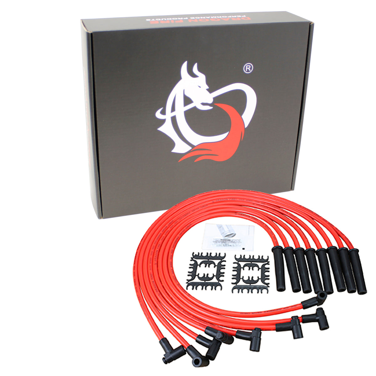 PWJ108 Plug wires, Direct Fit, Silicone, RED