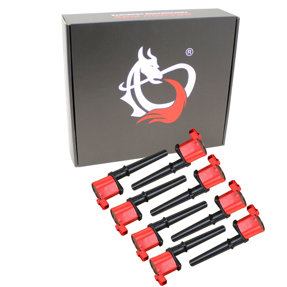 C512-DFx8 Coil Pack Set, 8pcs, Direct Fit, RED