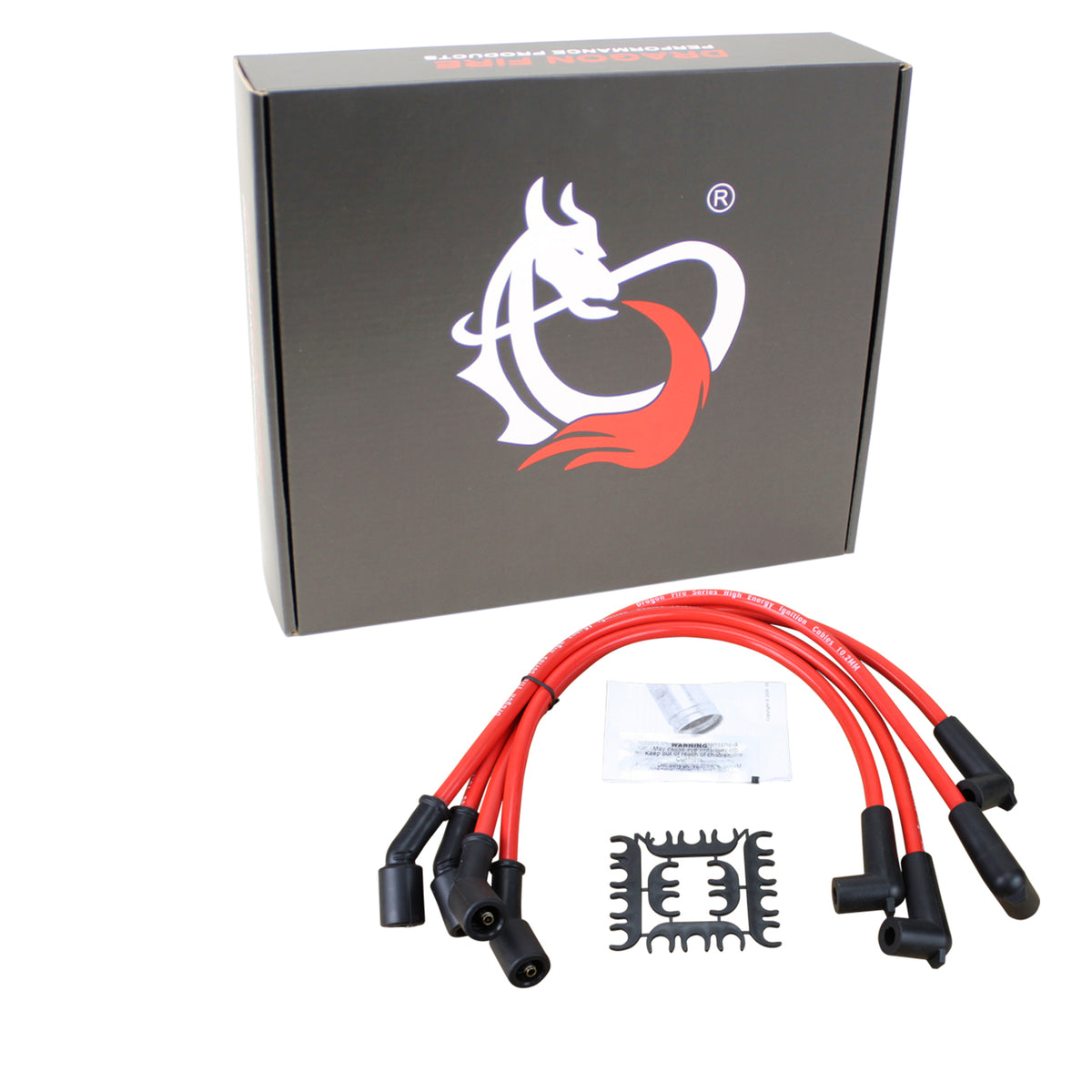 PWJ204 Plug wires, Direct Fit, Silicone, RED