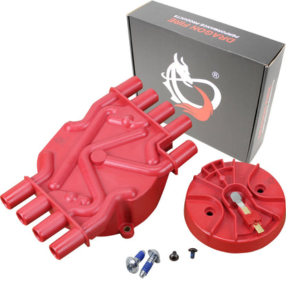 CAP1010-DF Distributor Cap and Rotor Kit, Direct Fit, RED