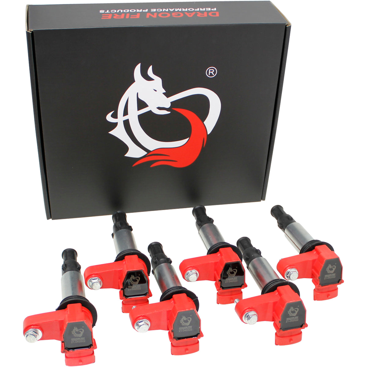 C375-DFx6 Coil Pack Set, 6pcs, Direct Fit, RED