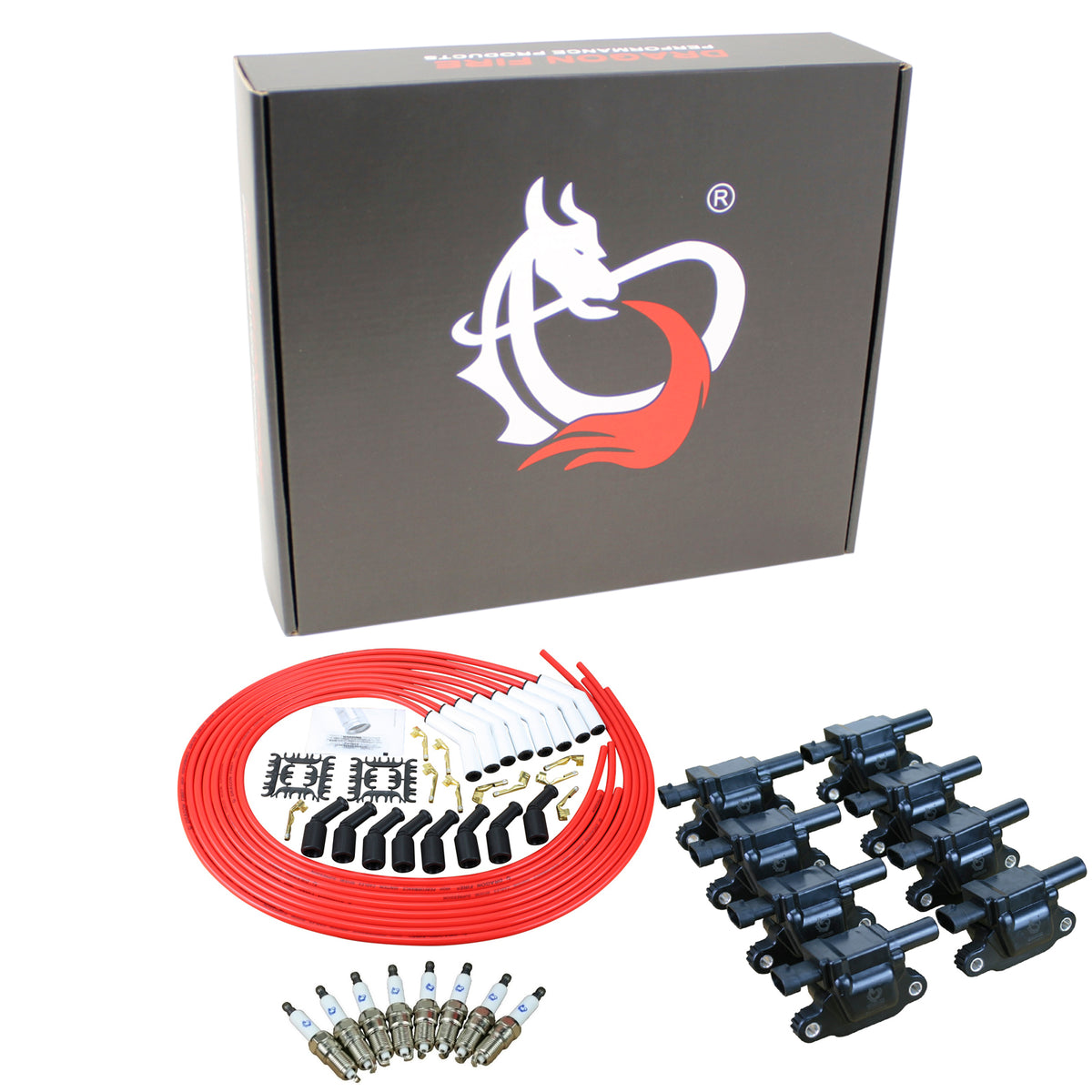 Kit-1411 Ignition Kit - Ceramic Plug Wires, Coils, Spark Plugs