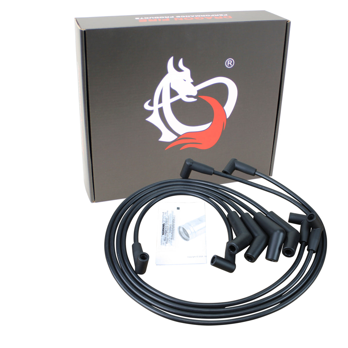 PWJ240 Plug wires, Direct Fit, Silicone, BLACK