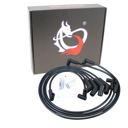 PWJ240 Plug wires, Direct Fit, Silicone, BLACK