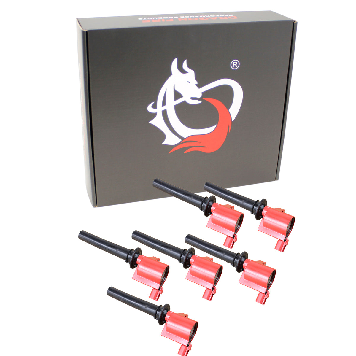 C500-DFx6 Coil Pack Set, 6pcs, Direct Fit, RED