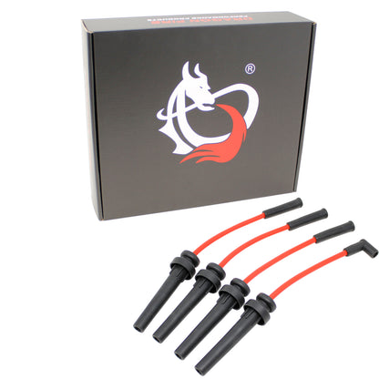 PWJ206 Plug wires, Direct Fit, Silicone, RED
