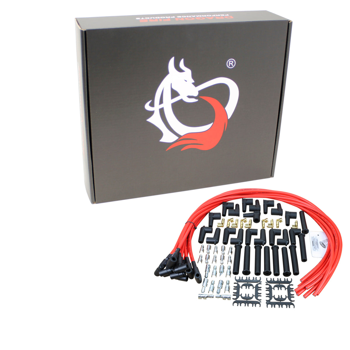 PWUNIV-DF Plug wires, Universal Cut-to-Fit, Silicone, RED