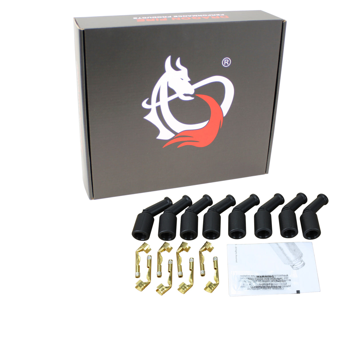 PWJ229 Plug Wire Boot and Terminal Kit, BLACK