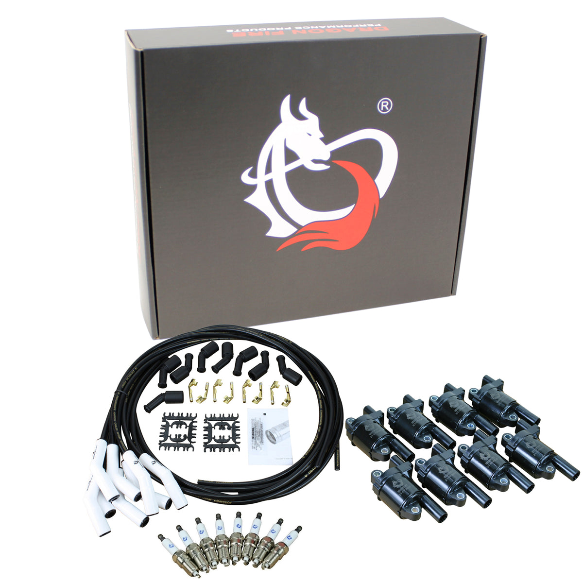Kit-1407 Ignition Kit - Ceramic Plug Wires, Coils, Spark Plugs