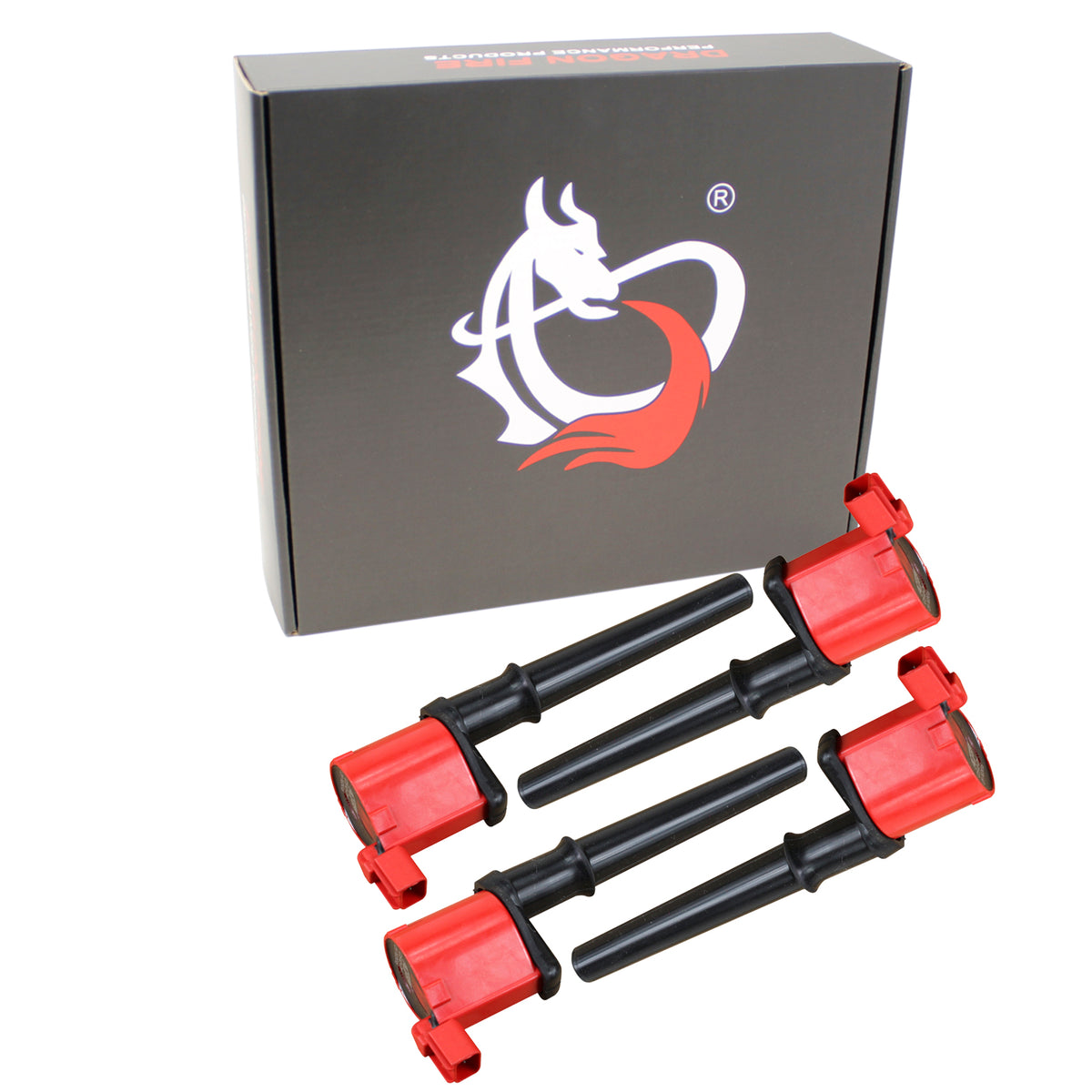 C512-DFx4 Coil Pack Set, 4pcs, Direct Fit, RED