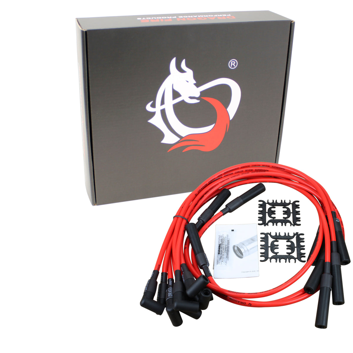 PWJ137 Plug wires, Direct Fit, Silicone, RED