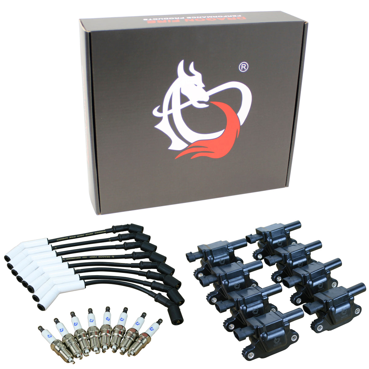 Kit-1295 Ignition Kit - Ceramic Plug Wires, Coils, Spark Plugs