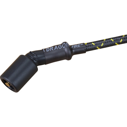 PWJ258-BLKBR Plug wires, Direct Fit, Silicone, BLACK BRAID/YELLOW TRACER