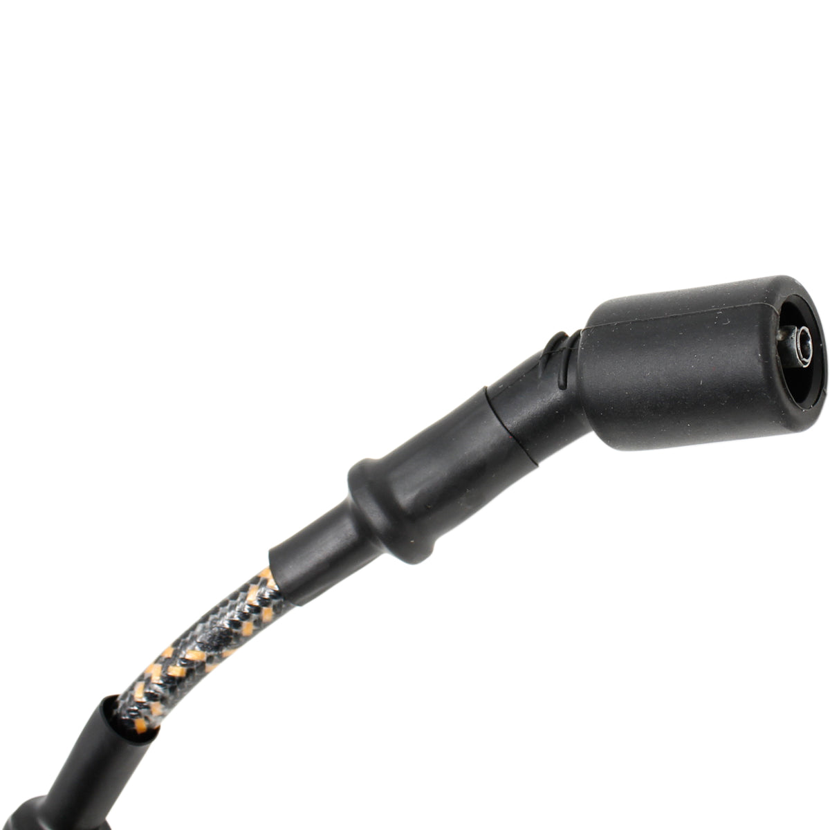PWJ258BC-BLKBR Plug wires, Direct Fit, Ceramic, BLACK BRAID/YELLOW TRACER