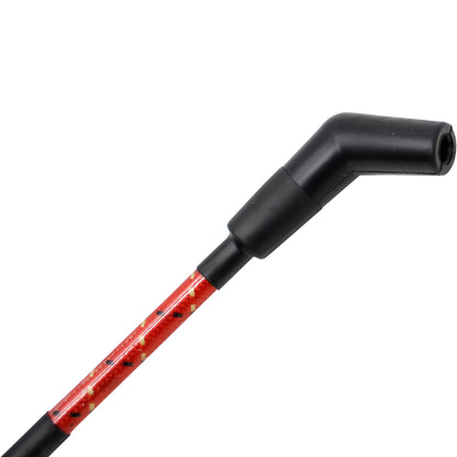 PWLS-RBR Plug wires, Direct Fit, Silicone, RED BRAID/YELLOW TRACER